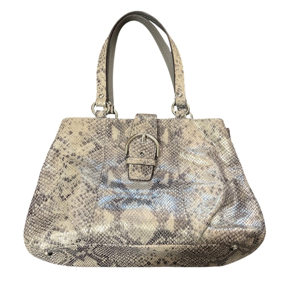 Coach Soho Python Embossed Leather Shoulder Bag S… - image 1